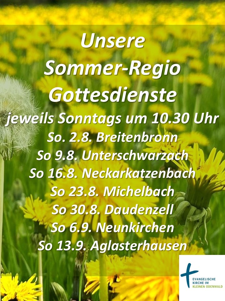 Sommergottesdienste 2026